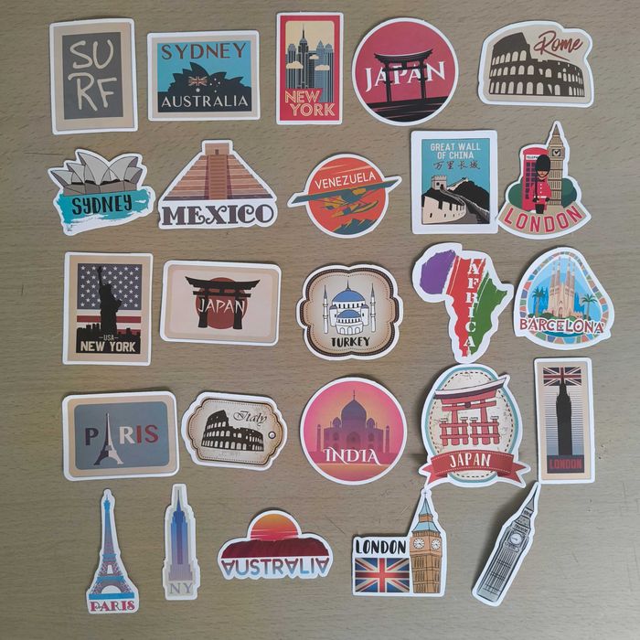 100 Stickers Autocolantes Viagens Turismo