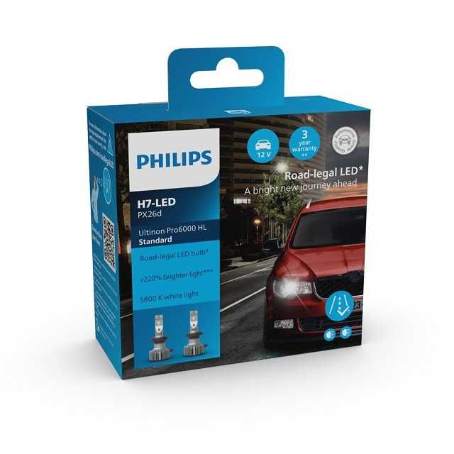 Lâmpadas LED H7 Philips Ultinon Pro6000