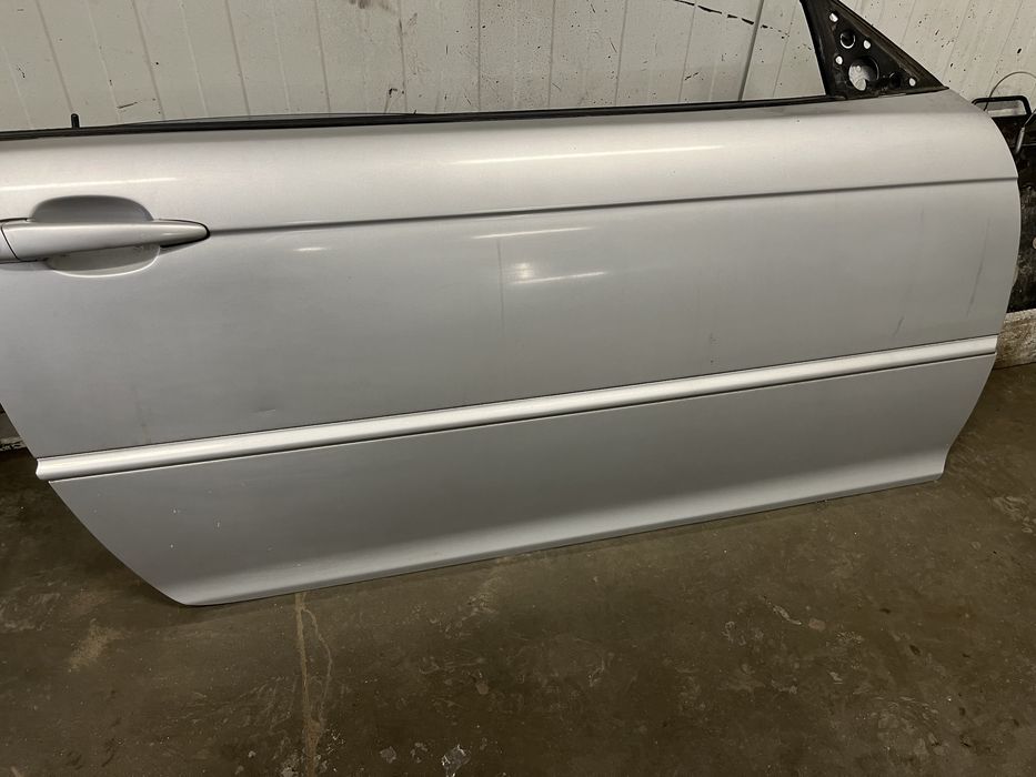 Drzwi bmw e46 coupe cabrio prawe titansilber 354/7 kompletne