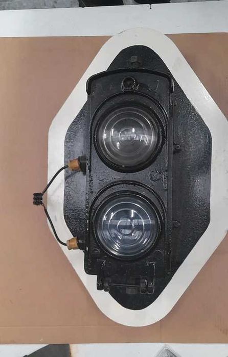 Semáforo antiquissimo ferroviário luzes 2 lados