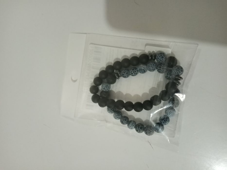 2 Pulseiras Pedra Vulcanica