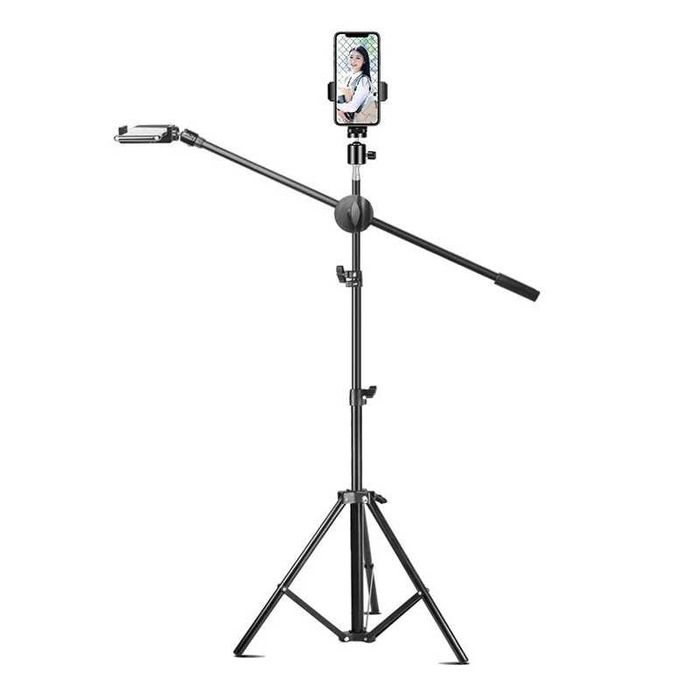 Штатив стійка журавель посилений для телефону/кільцевої лампи горизонт
