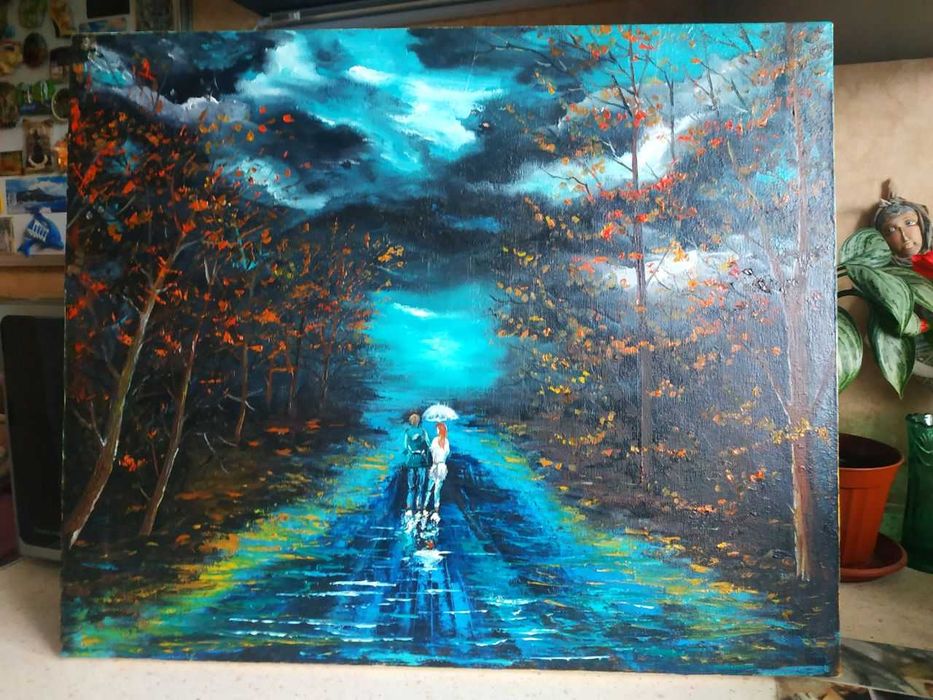 картина "Влюбленные" масло