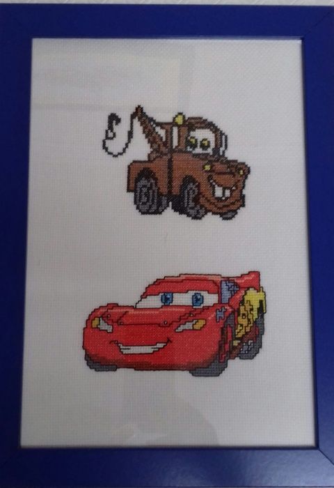 Cross-Stitch Picture: Cars