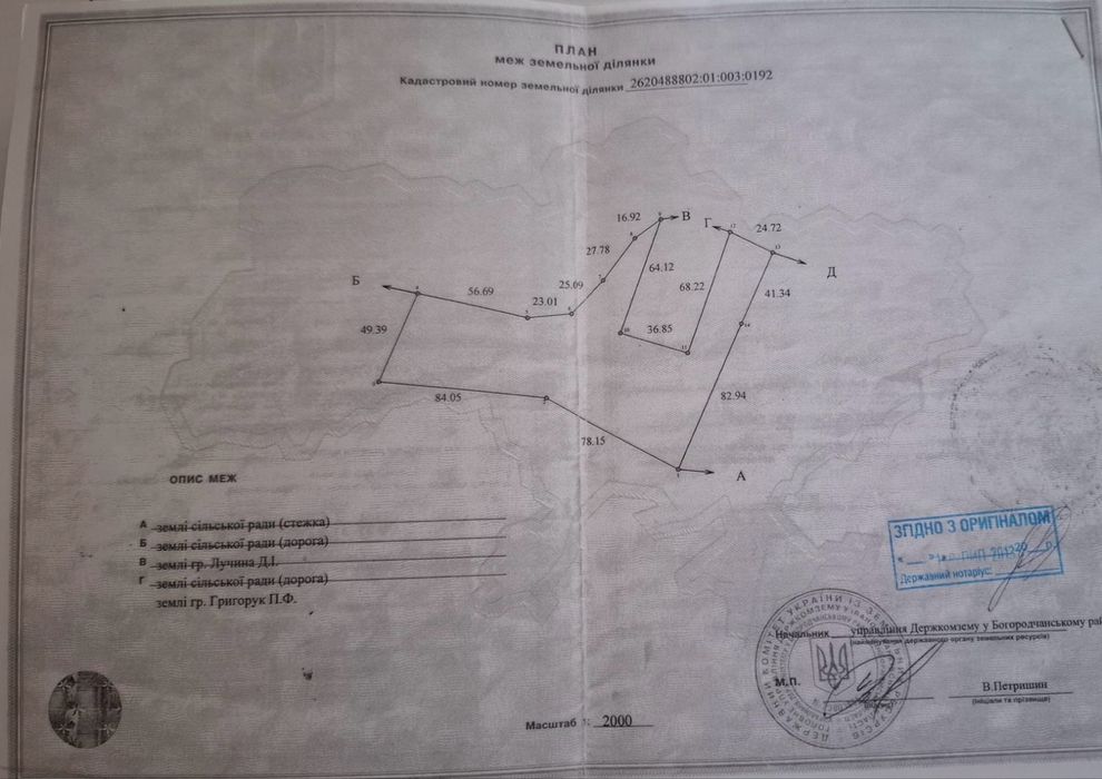 Продаж земельної ділянки