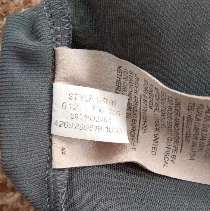 UNDER ARMOUR олимпийка кофта на змейке ОРИГИНАЛ S