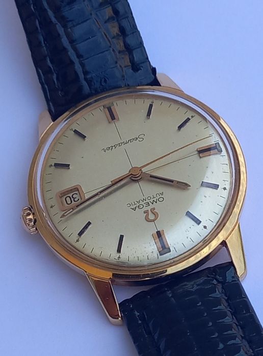 Relógio Omega Seamaster Automatico. 18 kilates ouro maciço.