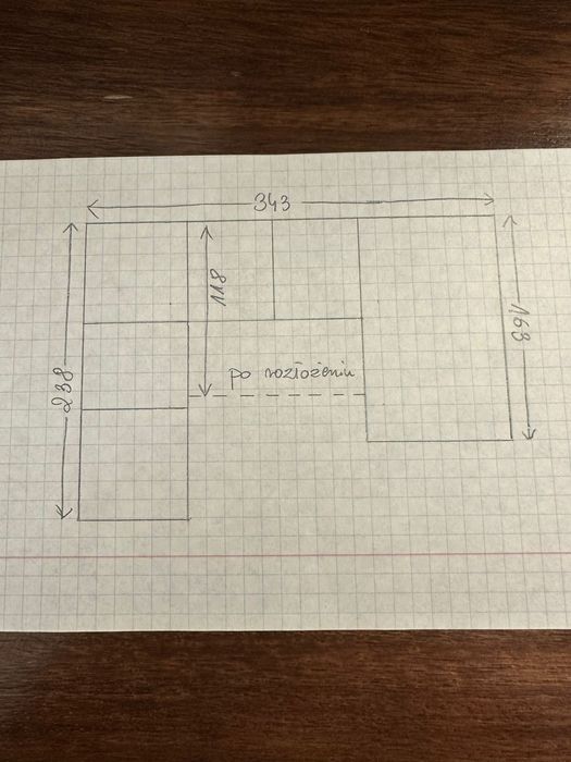 Kanapa U z funkcja spania.