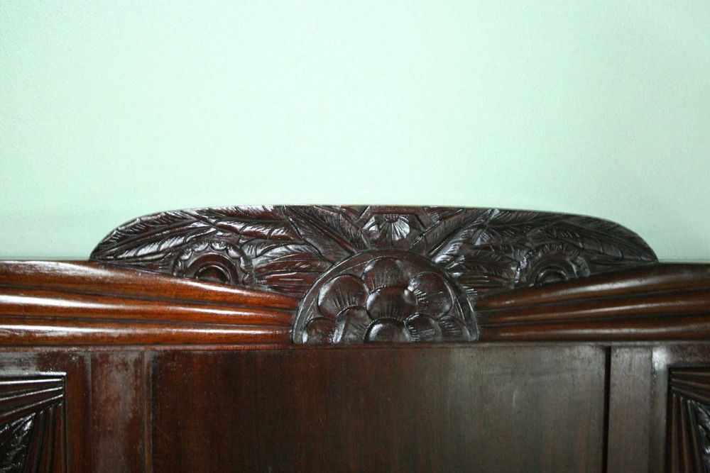 Antique Double Bed, Hand-Carved, Solid Wood64584404802945123