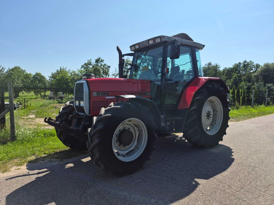 Massey Ferguson 6180 sorowadzony, przedni WOM tuz Claas Deere