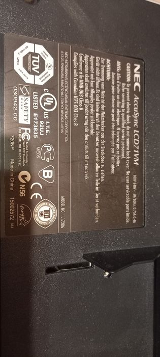 Монітор NEC accusync lcd71vm