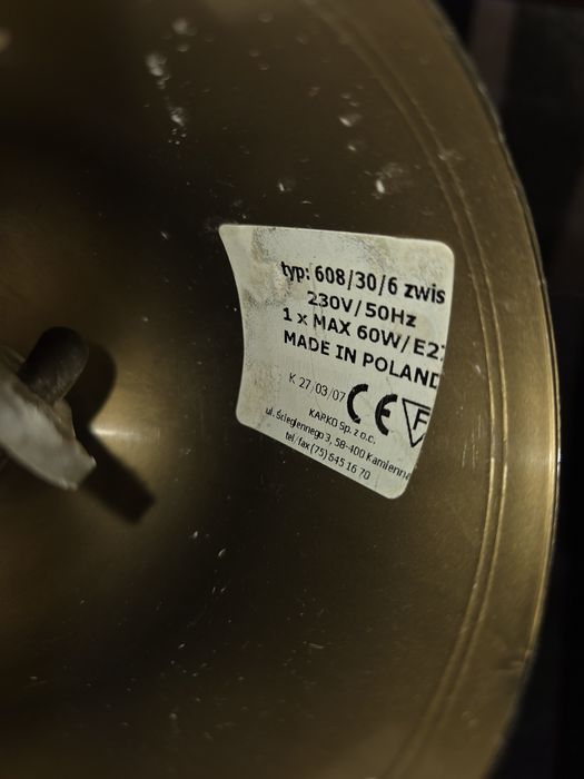 Lampa wisząca KARKON 608/30/6 – satynowy szklany klosz, E27