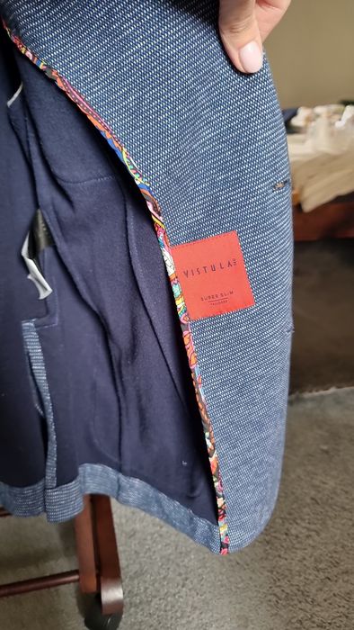 Stylowa marynarka Vistula Super Slim z lnu i bawełny, rozmiar 54L