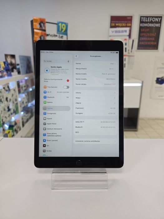 iPad gen. 9 64GB Grey - Gwarancja - Sklep