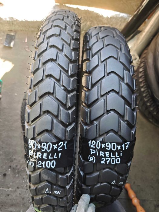 Мотошина резина эндуро пара 90/90 R21 120/90 130/80 R17 на Трансальп