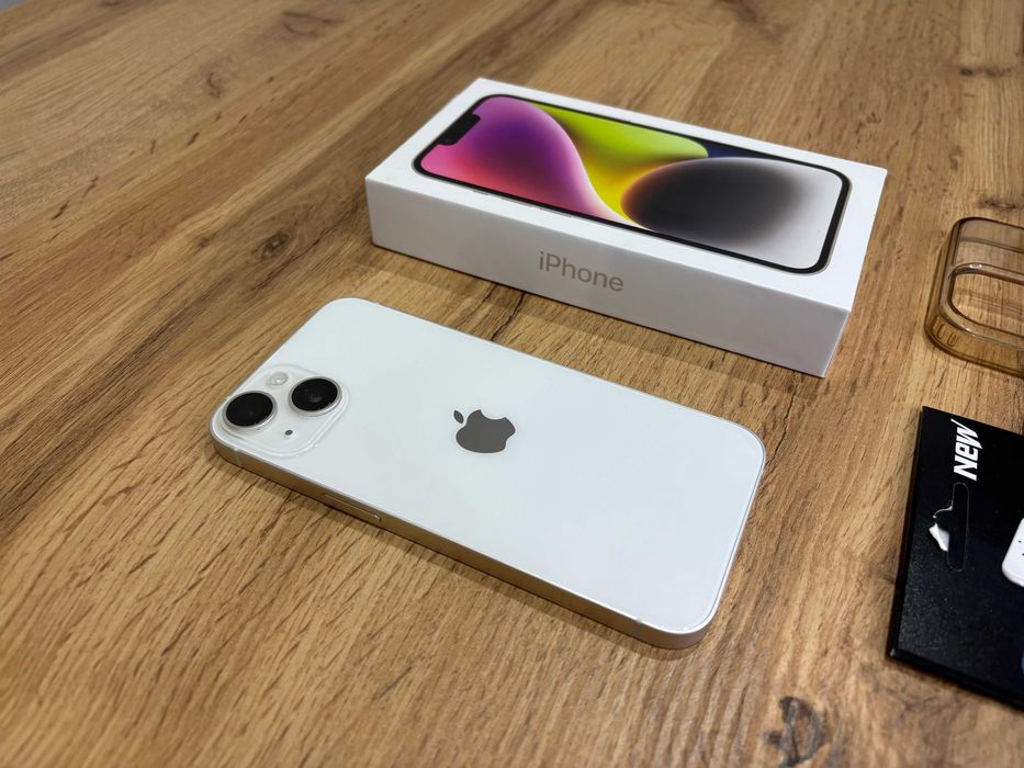 Okazja!!! Iphone 14 - Biały! Gwarancja! Kondycja Bat 100% Super Stan!
