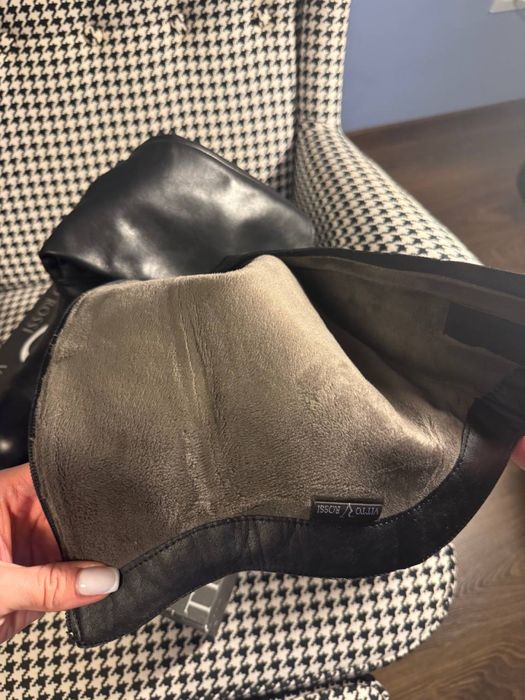 Зимові, шкіряні чоботи/сапожки Vitto Rossi. ОРИГІНАЛ; 36 розмір