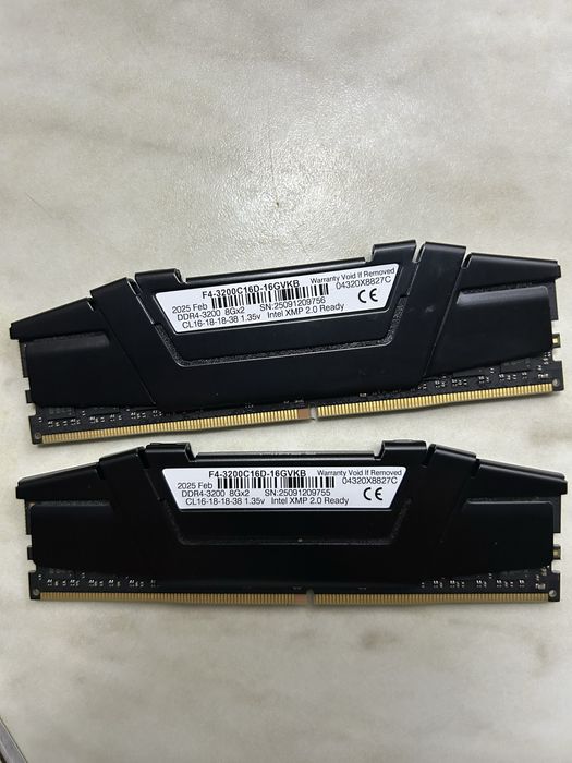 Оперативна памʼять G.Skill Ripjaws V DDR4-3200 2*8Gb