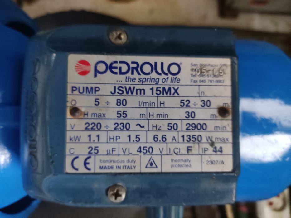 Насос  pedrollo 15 mx