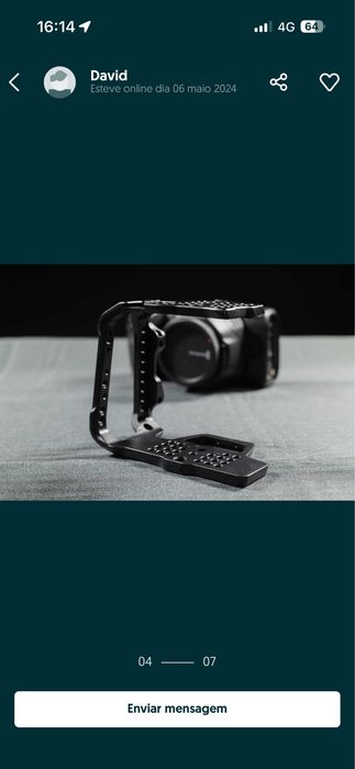 Camara video Blackmagic 6k com acessórios