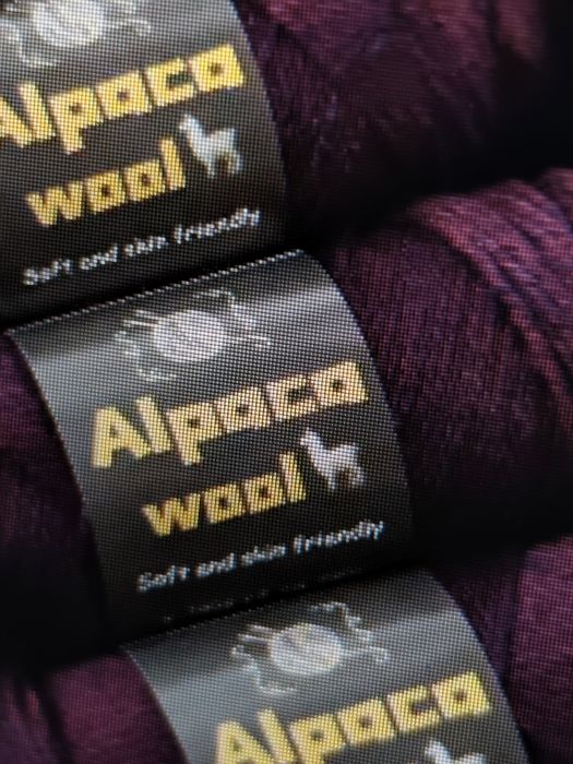 Komplet : czapka i komin wykonany  ręcznie na drutach  , wełna alpaka ,