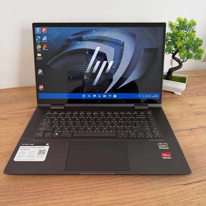 Ноутбук трансформер HP ENVY x360 2в1/ 15.6" FullHD, IPS Сенсорний/ AMD Ryzen 5 5625U (6 ядер/ 12 потоків)/ Radeon Vega 7/ 8 GB/ 256 GB SSD
