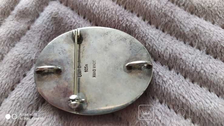 Брошь вінтажна срібло