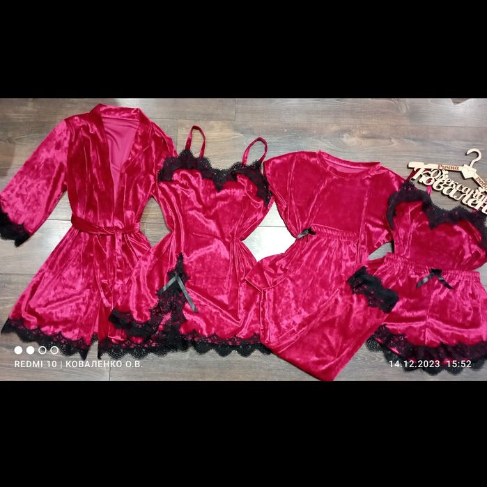 Велюрові піжамки 5в1-6в1