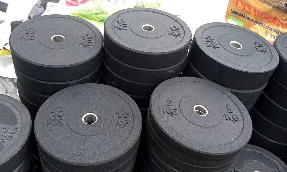 obciążeń bumper NOWE olimpijskie otw 51 mm 8,99 za 1kg przy 100 kg