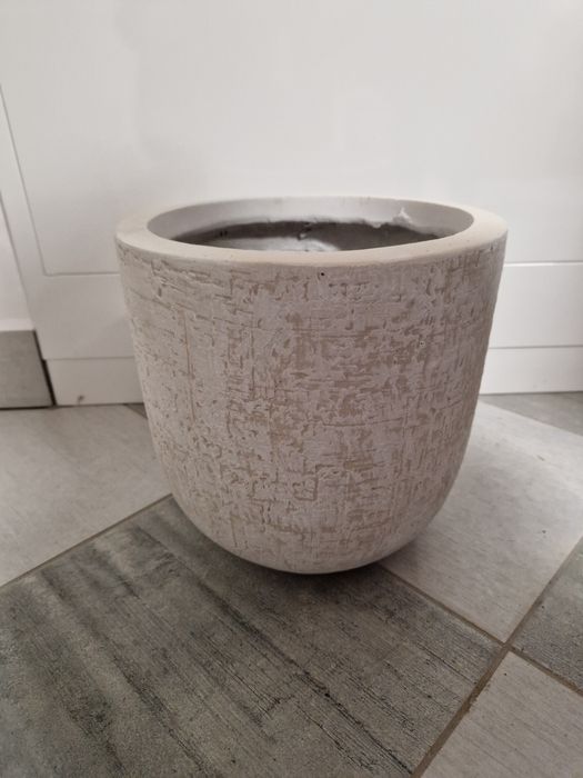 Donica Strata 25 cm biała ceramiczna