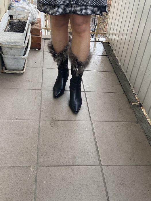 Сапоги Италия кожа лакированая и зимние