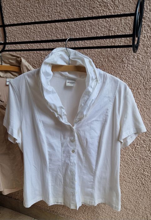 Wizytowa bluzka koszula  Monnari XL/42 nowa bez metki biała bawełna