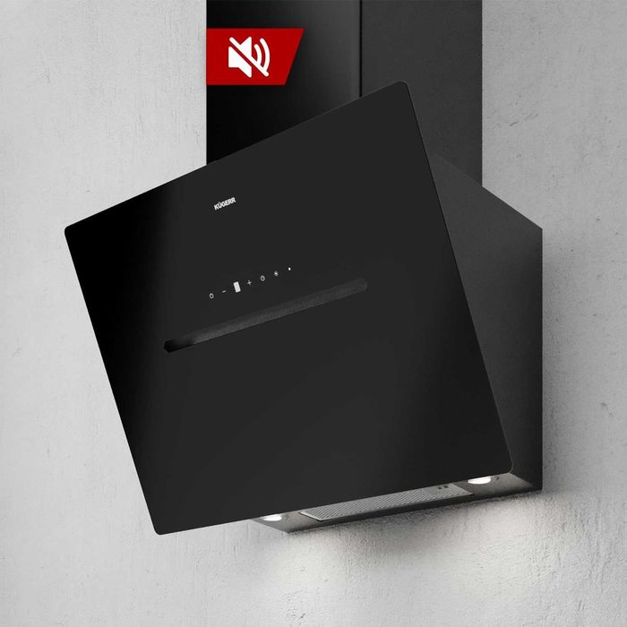 Okap kuchenny RADIALITIC KÜGERR 60 cm bardzo cichy - czarny