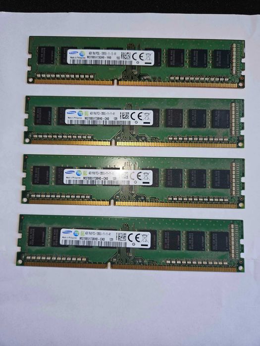 Zestaw pamięci RAM DDR3: 1x8GB, 14x4GB, 2x2GB | Corsair, Samsung, Hynix, Apacer
