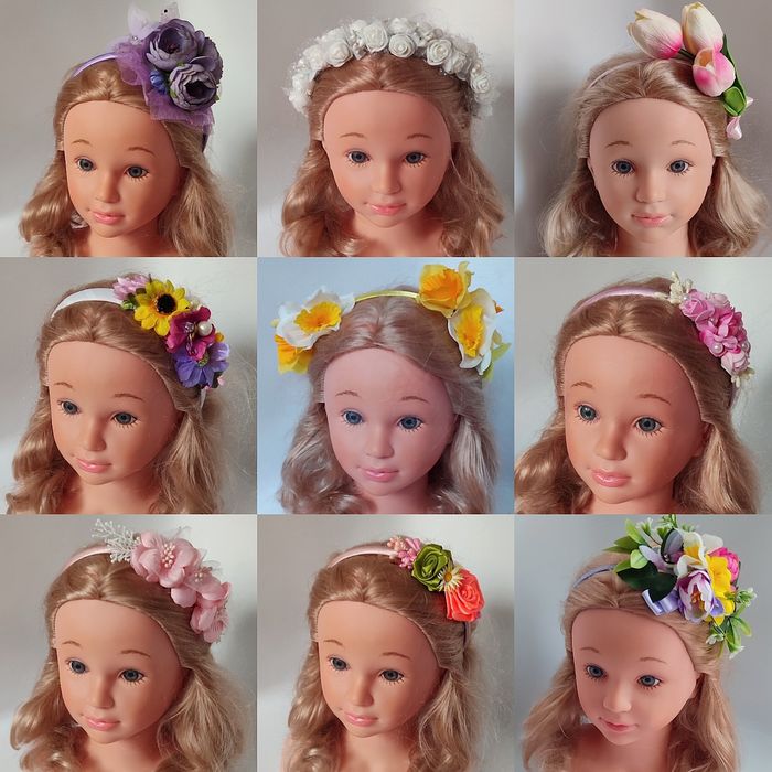 Обруч весна, весняний обруч, віночок з квітами