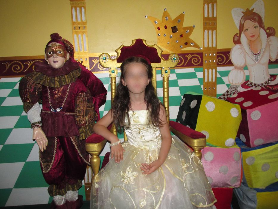 Дитяча золота святкова сукня, платье бальное - карнавальное