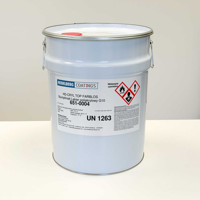 HD 651-0004 30L - Heidelberg HD CRYL TOP lakier poliakrylowy bezbarwny G10