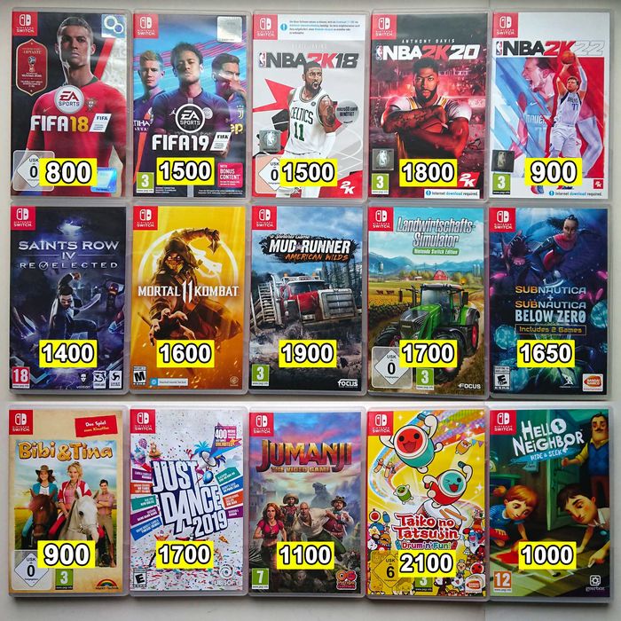 ‼️ Игры для Nintendo Switch на картриджах в Киеве. Доставка по Украине