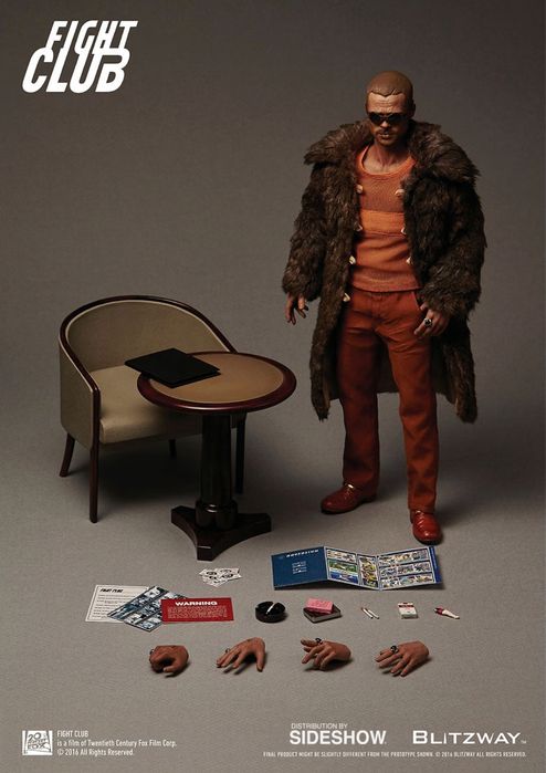 Фігурка 1/6 Fight Club Tyler Durden Fur Coat Blitzway тип hot toys