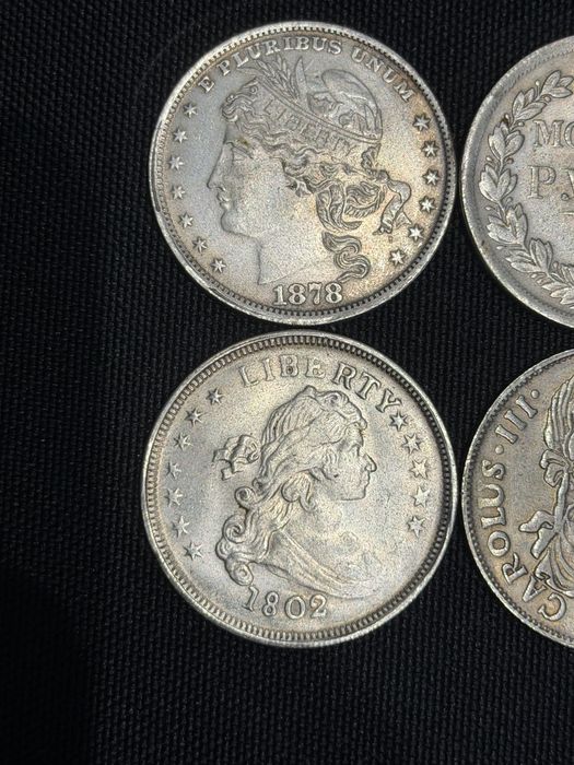 Cztery stare  monety