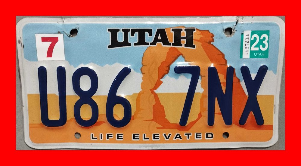 Tablica rejestracyjna UTAH USA oryginalna !!!