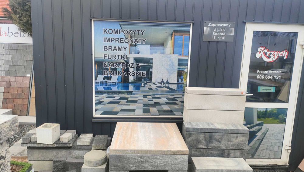 Stół stolik betonowy płyta tarasowa 80x80 kostka brukowa mebel meble