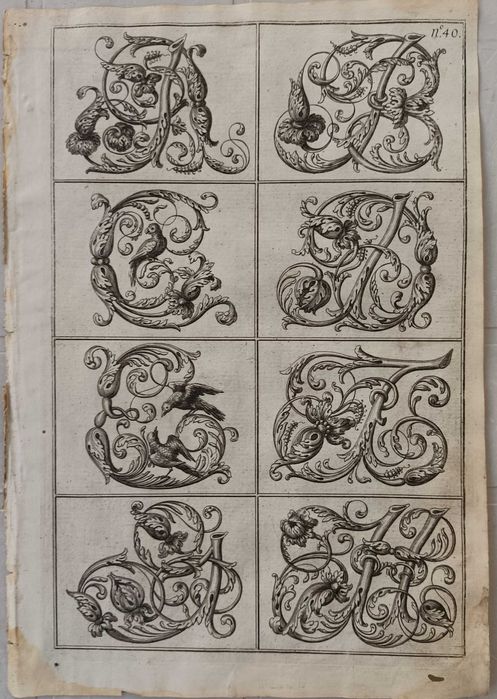 Nova Escola para aprender a ler escrever e contar – 1722 – Abecedários em 2/3 folhas