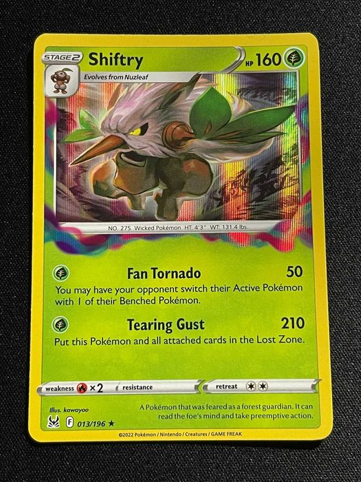 Pokémon Card Shiftry 13/196 Lost Origin