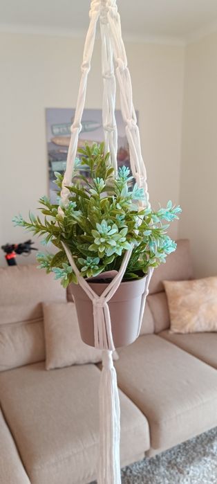 Suporte para vasos macramé