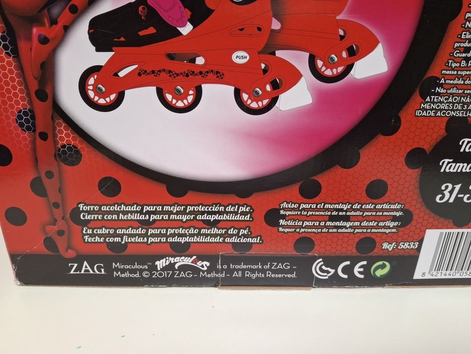 Patins em linha c/ caixa 31-34