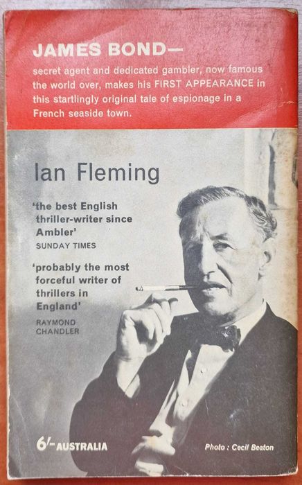 Livro James Bond 007: Casino Royale - Capa Credit Lyonnais - Ian Fleming - Pan Book
