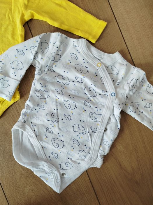Zestaw 3 szt body z długim rękawem r. 68 + 3 gratisy