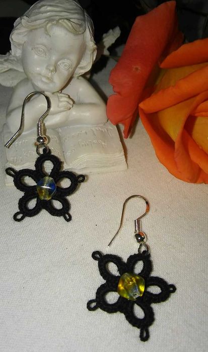 Kolczyki frywolitkowe 3