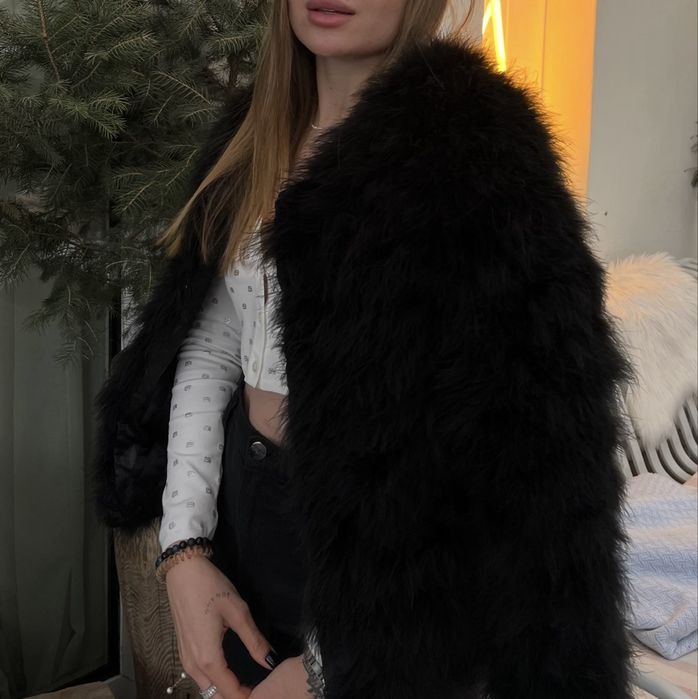 шубка натуральная страус